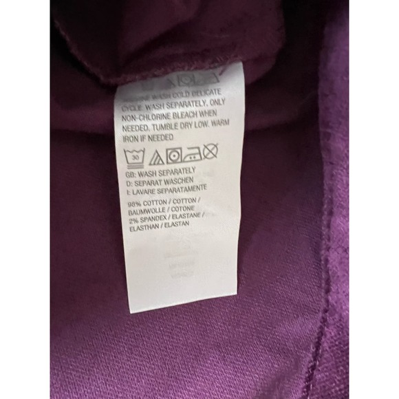 DENIM & CO WOMENS PURPLE STRETCH VELVETEEN PETITE JACKET NWOT SIZE S - Picture 5 of 7